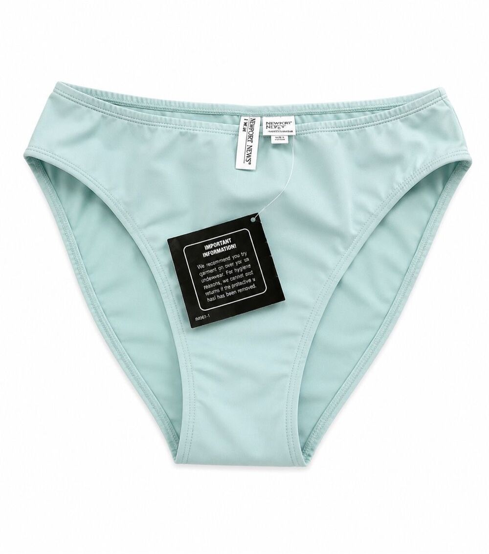 NWT Newport News Shape FX Light Blue Bathing Suit Bottoms Sz 10 90s 2000s Y2K